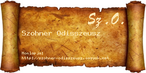 Szohner Odisszeusz névjegykártya